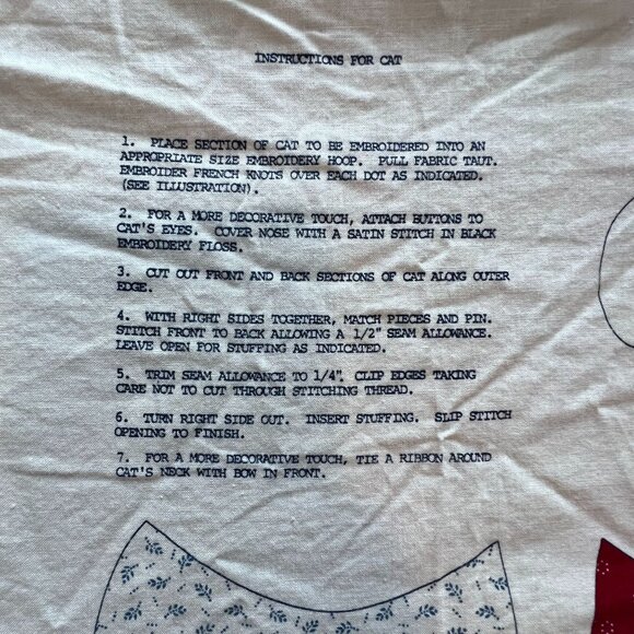 Patchwork Quilt Cats Vintage Cranston Print‎ Quick Sew Panel NOS - Picture 5 of 10